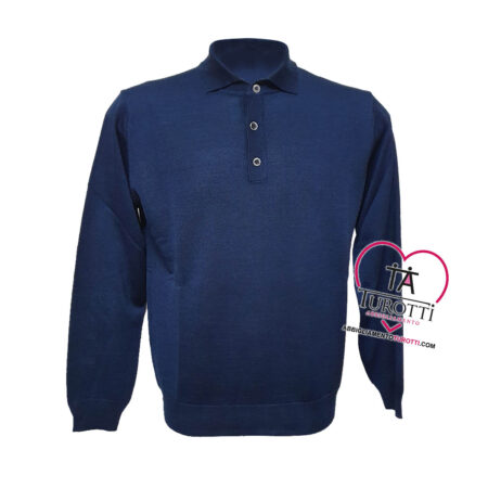 Maglione a polo Uomo Sporting Mare art 120 909 misto lana - immagine 2
