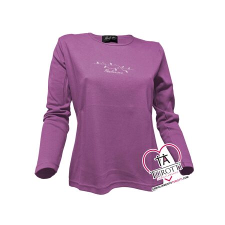 maglia lunga donna color Malva marca Perlarara