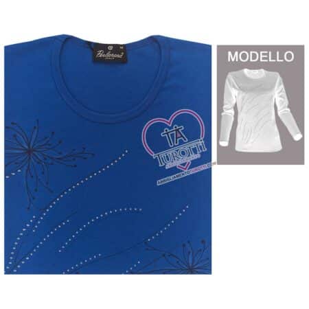 Maglia donna blu per uscire