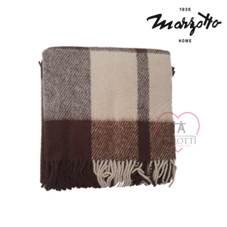 Plaid con frange Lavaredo Marzotto 130x170 cm 100% lana - immagine 3