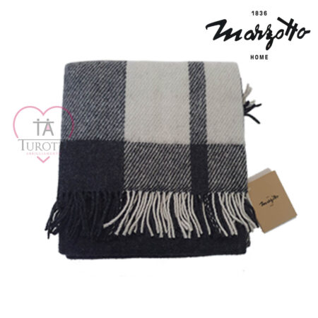 Plaid con frange Lavaredo Marzotto 130x170 cm 100% lana - immagine 4