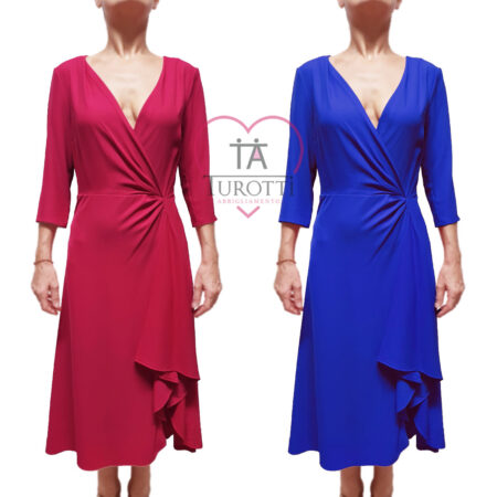 Rinascimento Abito manica lunga Donna con drappeggi sul lato sinistro CFC0115216