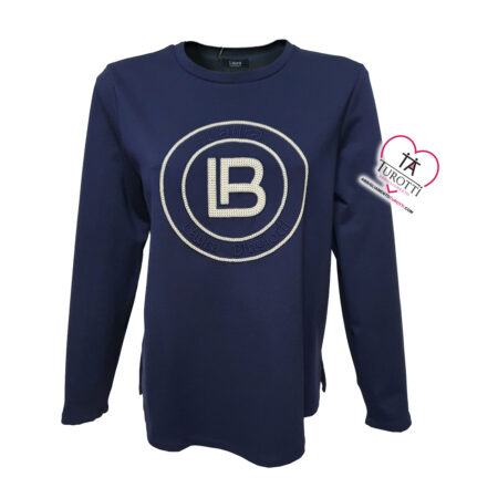 Maglia Donna  Laura Biagiotti manica lunga art 1553 zucca e blu - immagine 3
