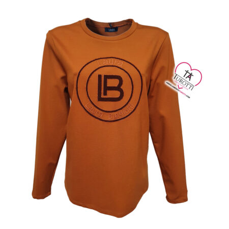 Maglia Donna  Laura Biagiotti manica lunga art 1553 zucca e blu - immagine 4