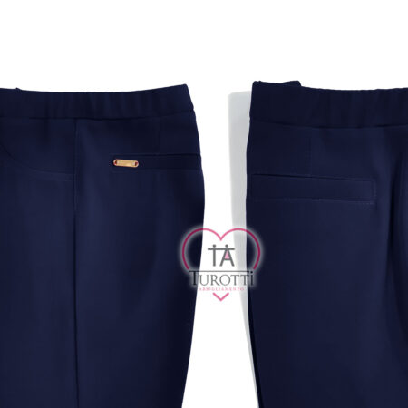 Pantalone lungo donna Gioandry Moda  art AI 711U tinta unita tessuto cady - immagine 3