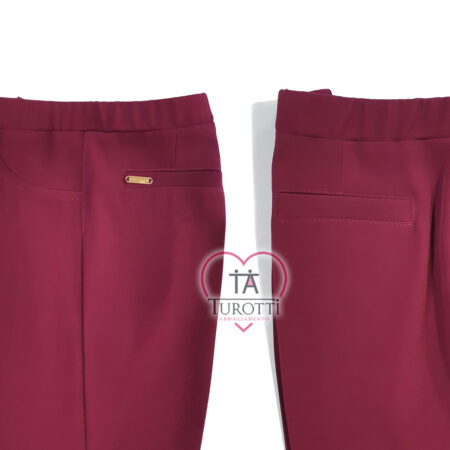 Pantalone lungo donna Gioandry Moda  art AI 711U tinta unita tessuto cady - immagine 4