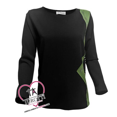 Maglia signora Nero Verde I Complici art 969 - immagine 3