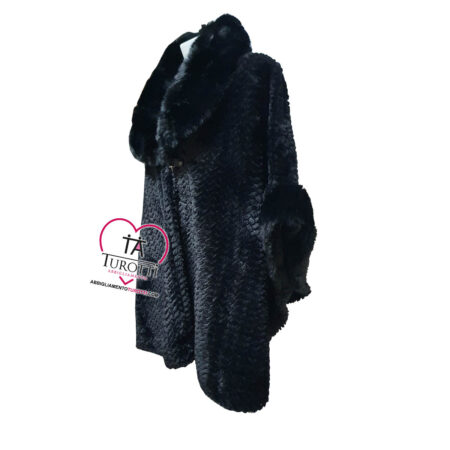 Mantella in eco pelliccia Donna Art. 9603 Donna Bella Luxury taglia unica - immagine 6