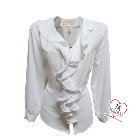 Camicia Donna Bella Luxury art 9627 con voulant davanti - immagine 2
