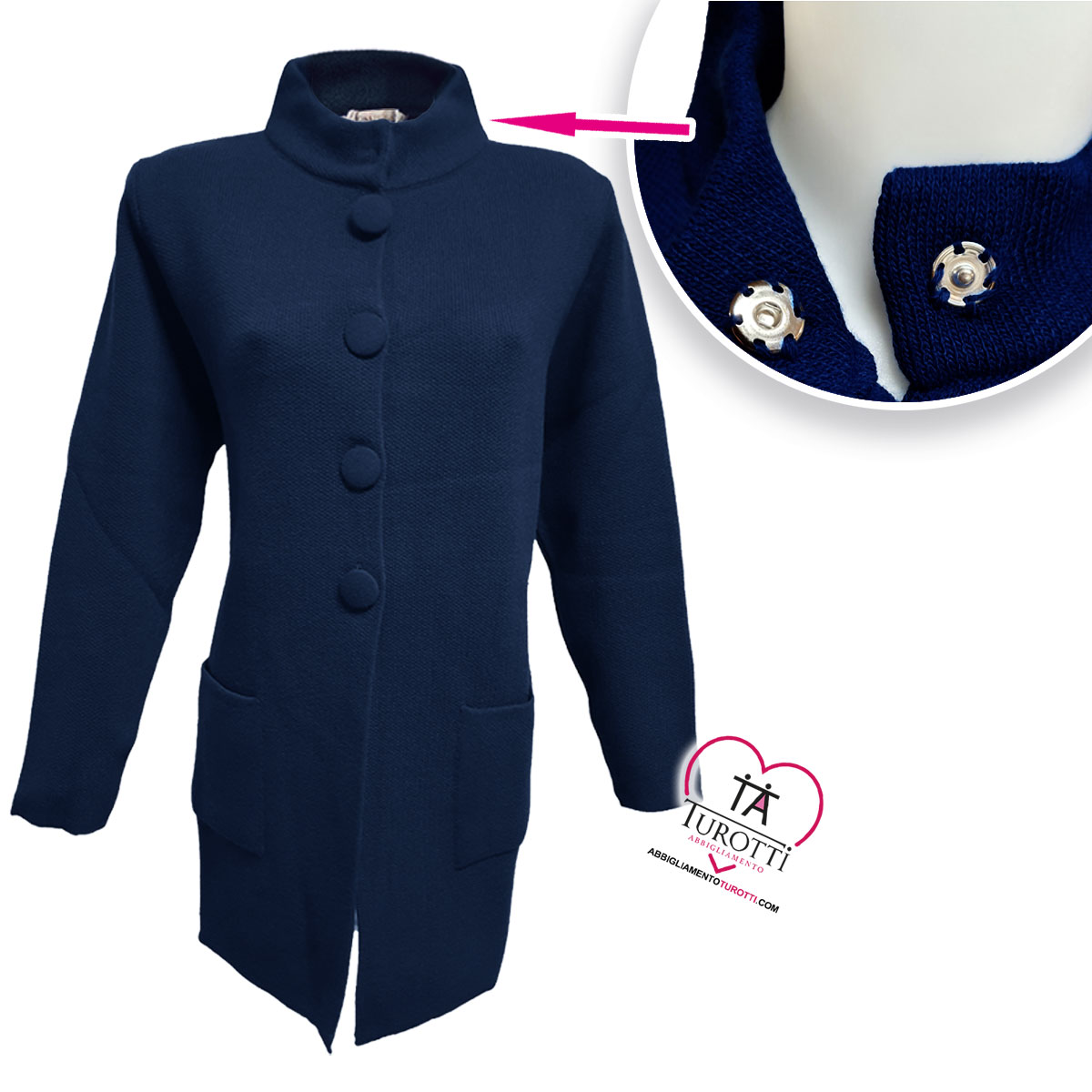 Cappotto in Maglia Donna ROSAPURA art 2305 - immagine 2