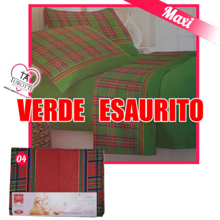 Lenzuola matrimoniali Maxi in Flanella Co & Co Linea Soffio Tartan - immagine 2