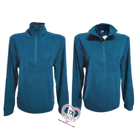 Felpa mezza zip  Micropile Uomo Dynamic F.lli Campagnolo 4T103-7 Blu Denim - immagine 5