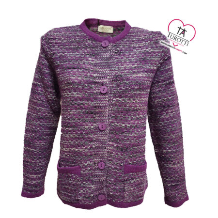Cardigan donna collo coreana bottoni art 1249CT MARLOOK - immagine 7