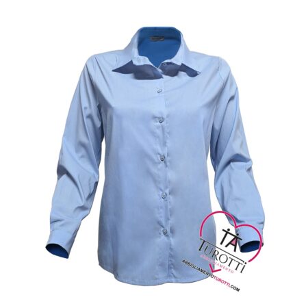 Camicia azzurra per signora