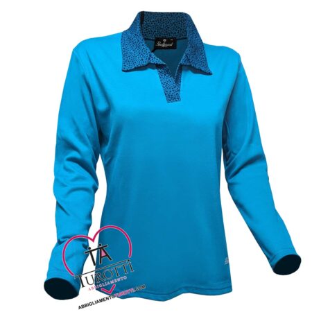 Maglia polo donna maniche lunghe