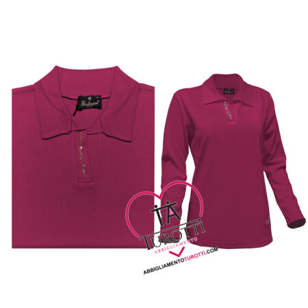 maglia donna maniche lunghe FUXIA