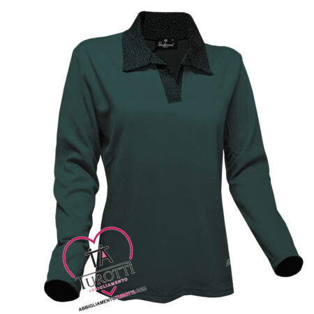 maglia polo da donna a maniche lunghe