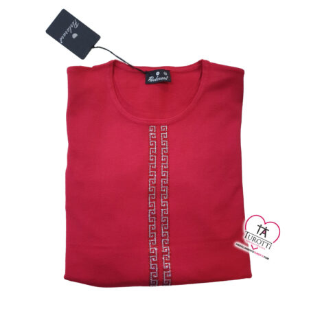 Maglia Girocollo manica lunga CD34-111 Perlarara  fucsia - immagine 2