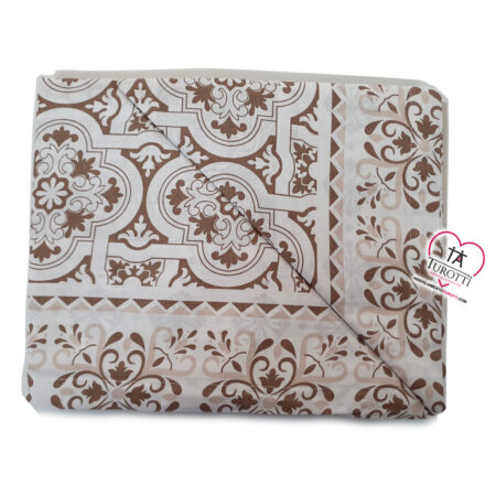 Completo lenzuola singolo Jolly var Lione Tortora 100% cotone - immagine 2