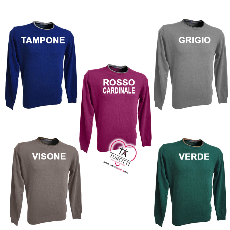 Maglione da Uomo in Lana Cashmere a girocollo