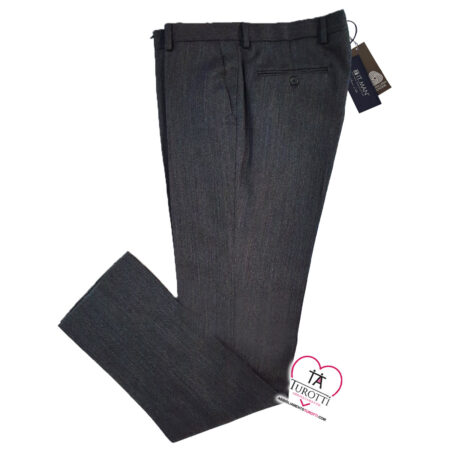 Pantalone uomo 100% lana FW2001P Modello 600 Grigio Medio - immagine 3