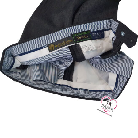 Pantalone uomo 100% lana FW2001P Modello 600 Grigio Medio - immagine 2