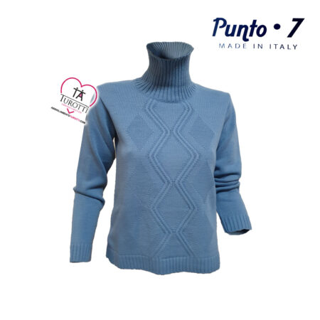 Dolcevita donna misto lana Punto 7 art 5095 tinta unita - immagine 2