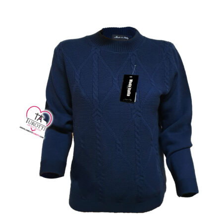 Maglione donna collo lupetto Moda Italia 24118 greca colori assortiti misto lana - immagine 7
