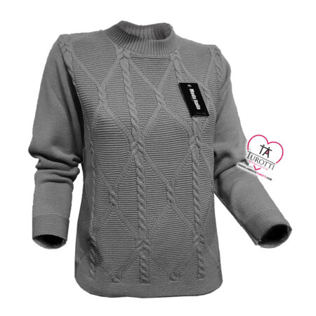 Maglione donna collo lupetto Moda Italia 24118 greca colori assortiti misto lana - immagine 8