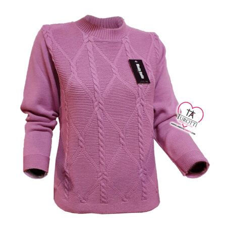 Maglione donna collo lupetto Moda Italia 24118 greca colori assortiti misto lana - immagine 5