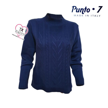 Lupetto donna misto lana Punto 7 art 5091 tinta unita - immagine 3