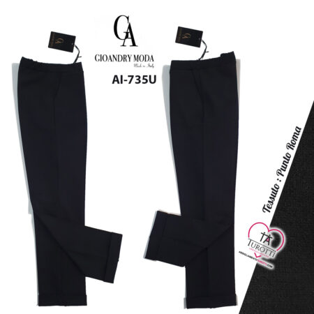 Pantalone Punto Roma  donna Gioandry Moda AI-735 U  tinta unita - immagine 5