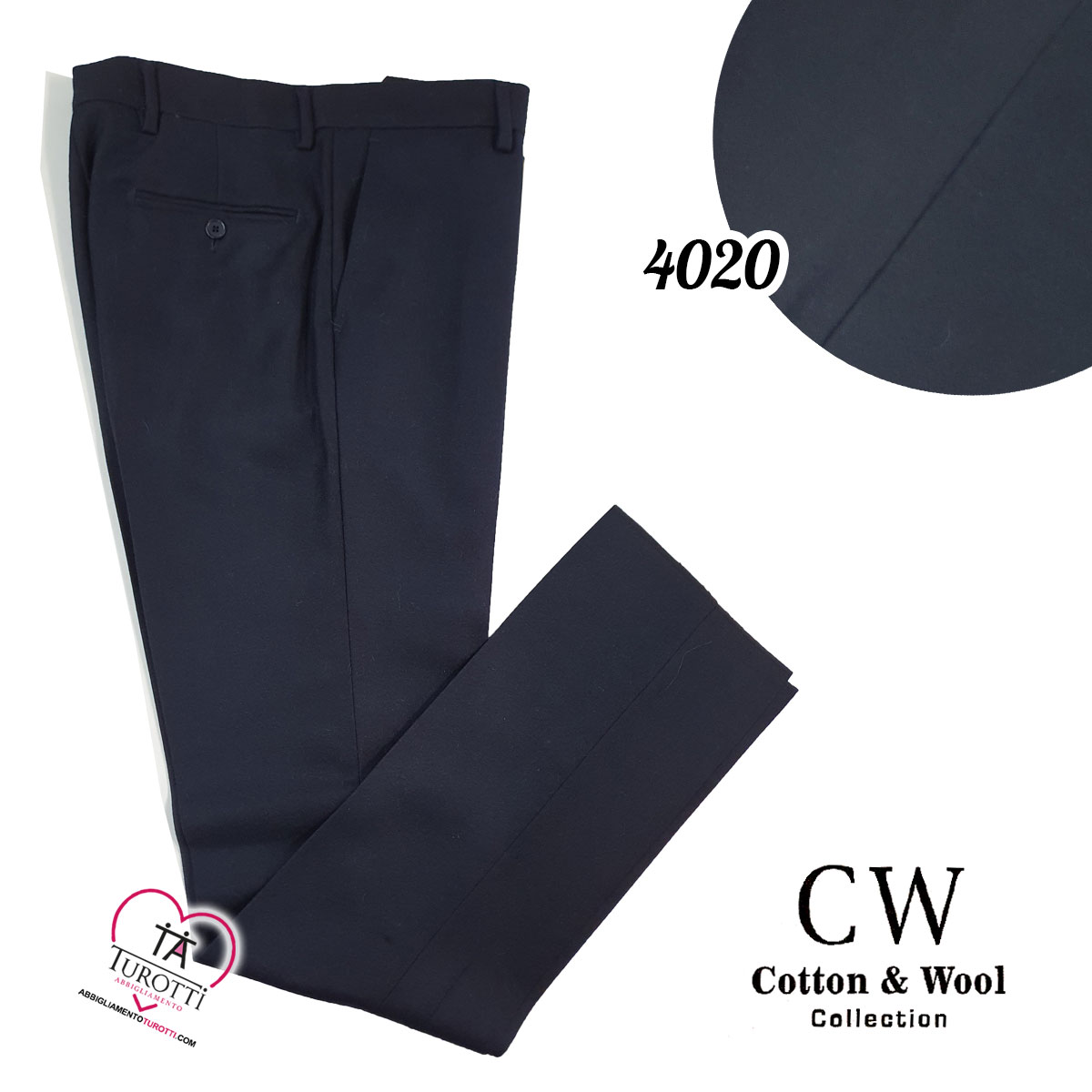 Pantalone classico uomo vigonia Cotton & Wool art 4020 modello LSC034D - immagine 13