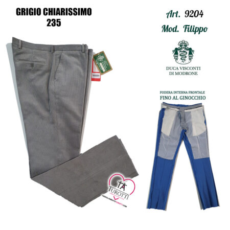 Pantalone in velluto elasticizzato foderati Duca Visconti di Modrone art 9204 Filippo M.H.I 1970 - immagine 3