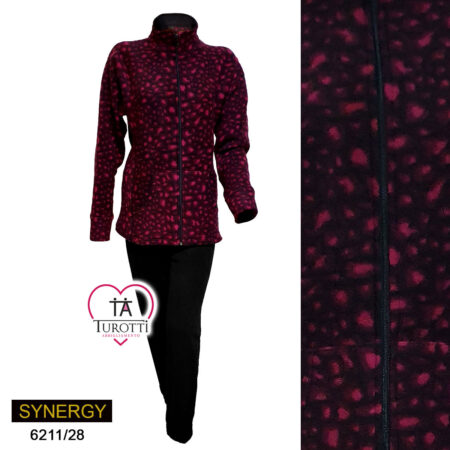 Tuta in Pile donna Synergy art 6211/28 fantasia animalier - immagine 4