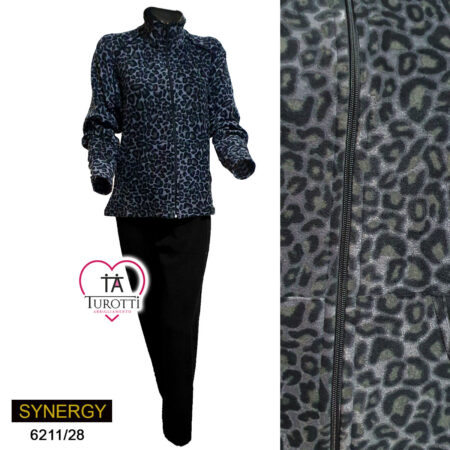 Tuta in Pile donna Synergy art 6211/28 fantasia animalier - immagine 5