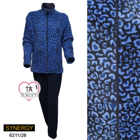 Tuta in Pile donna Synergy art 6211/28 fantasia animalier - immagine 6