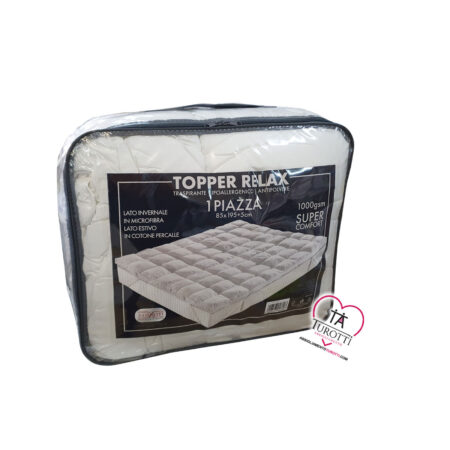 Topper  Relax  singolo Zambaiti 1000Gsm 85x195 +5 cm Super Comfort - immagine 3