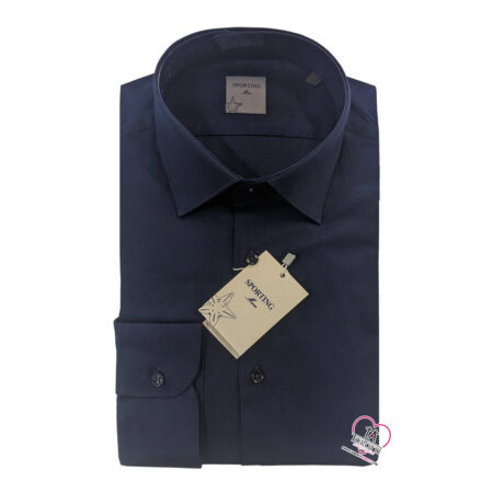 Camicia da uomo Blu classica elegante blu scura