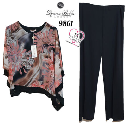 Completo Donna Casacca pantalone Donna Bella Luxury art 9861 taglia calibrata - immagine 2