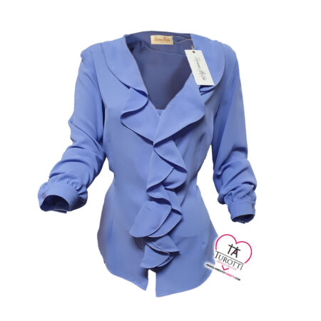 Camicia Donna Bella Luxury art 9627 con voulant davanti - immagine 4