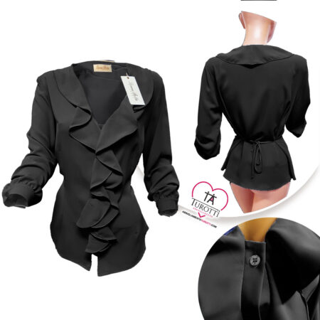Camicia Donna Bella Luxury art 9627 con voulant davanti - immagine 7