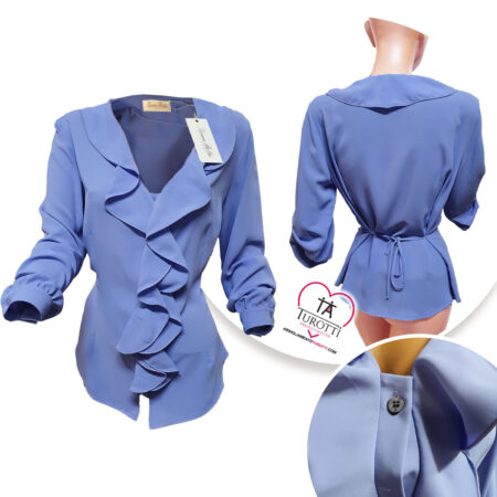 Camicia Donna Bella Luxury art 9627 con voulant davanti - immagine 8