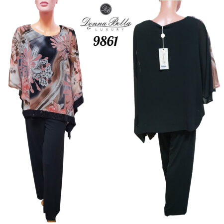 Completo Donna Casacca pantalone Donna Bella Luxury art 9861 taglia calibrata - immagine 3