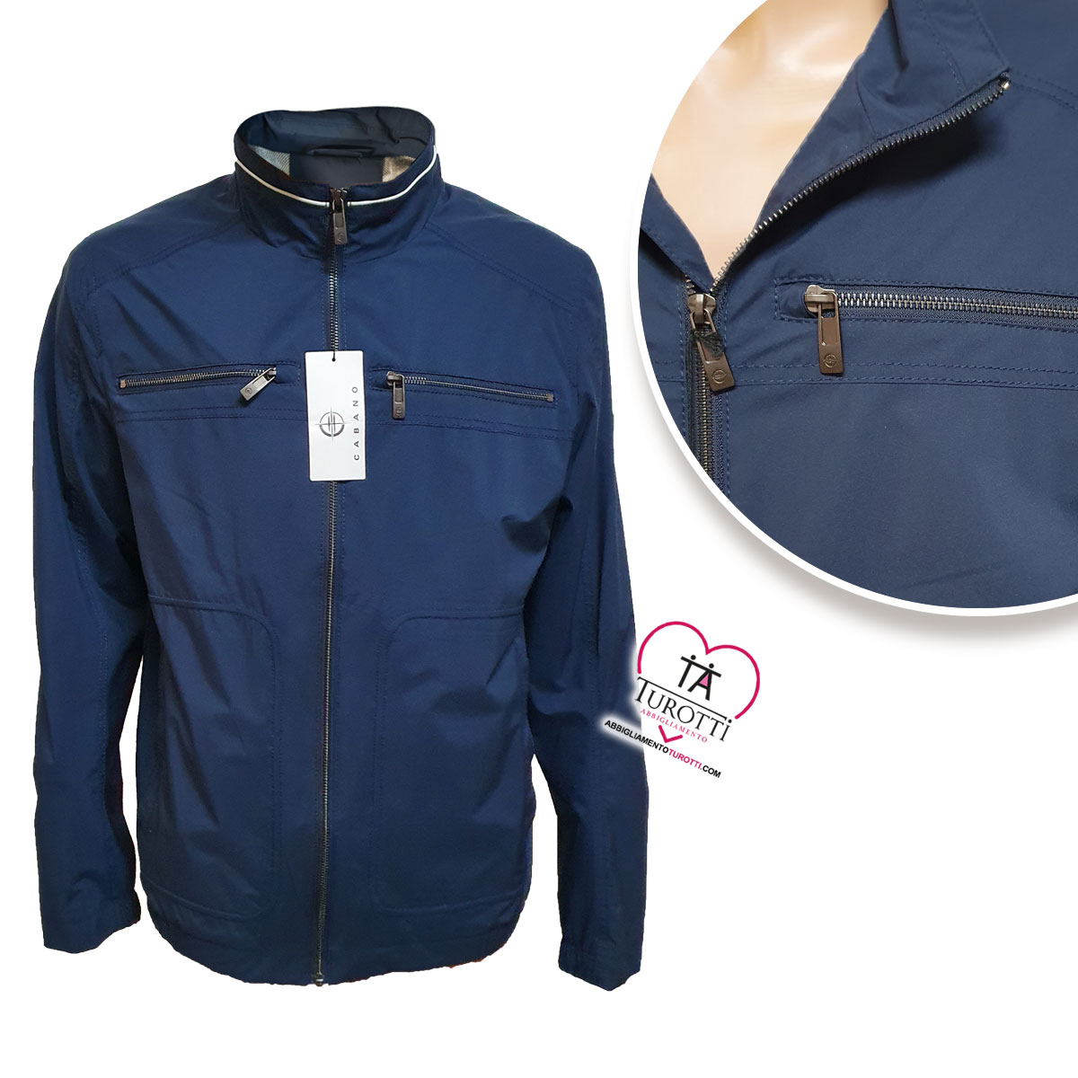 Giubbino da Uomo Cabano leggero art 6100 modello 31409 night blue