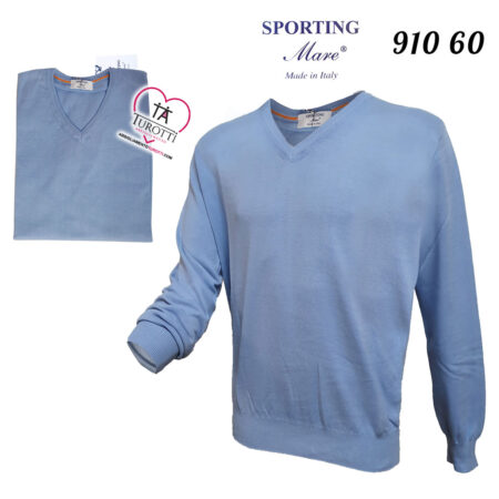 Maglia Scollo a V uomo  Sporting Mare manica lunga  910 60 colori assortiti - immagine 2