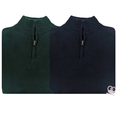 Maglione di lana con collo alto con zip Maxfort