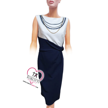 Abito tubino Curvy Rinascimento Donna a tubino a spalla larga in tinta unita  CFC0117935 - immagine 2
