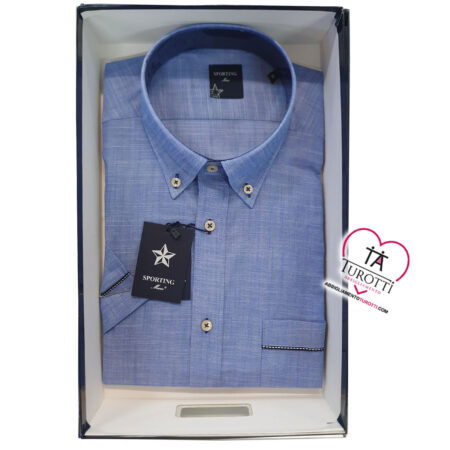 Camicia Uomo  Sporting Mare Mezza Manica  Ardenza 682E 782E taschino e bottoncini - immagine 4
