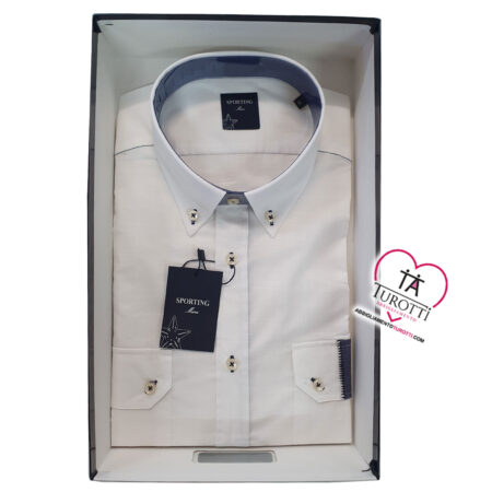 Camicia Uomo  Sporting Mare Mezza Manica  Tanzanica 775E  2 taschini  e bottoncini - immagine 5